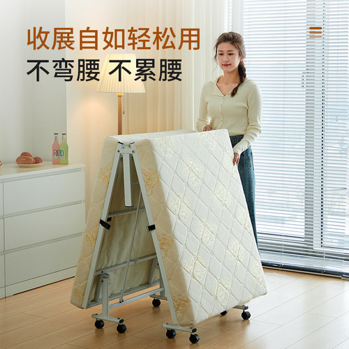 瑞仕达折叠床家用单人床酒店加床午休午睡成人双人宿舍月嫂拼接床 - 图0