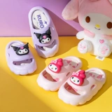 Sanrio, мультяшные нескользящие ультрамягкие милые детские мюли на платформе для школьников и студентов, подходят для носки на улице