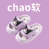 Sanrio, мультяшные нескользящие ультрамягкие милые детские мюли на платформе для школьников и студентов, подходят для носки на улице