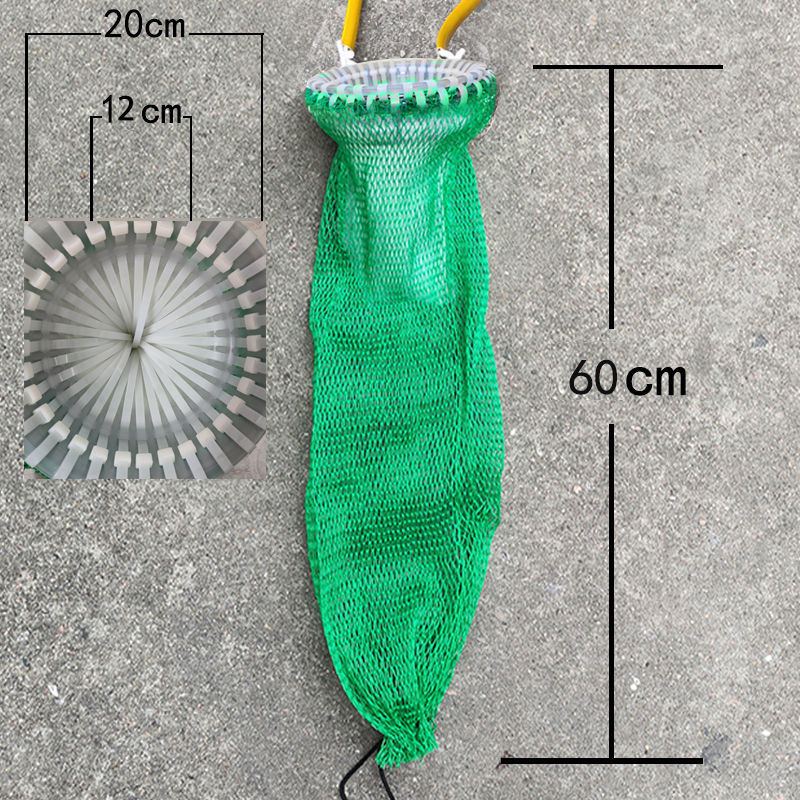潜水专用网兜水下鱼护装鱼倒须防跑鱼网袋鱼篓螃蟹夜潜赶海装螺 - 图1