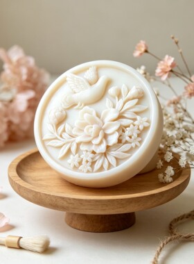 和平鸽花卉浮雕手工皂硅胶模具肥皂冷制皂母乳皂精油皂DIY香皂模