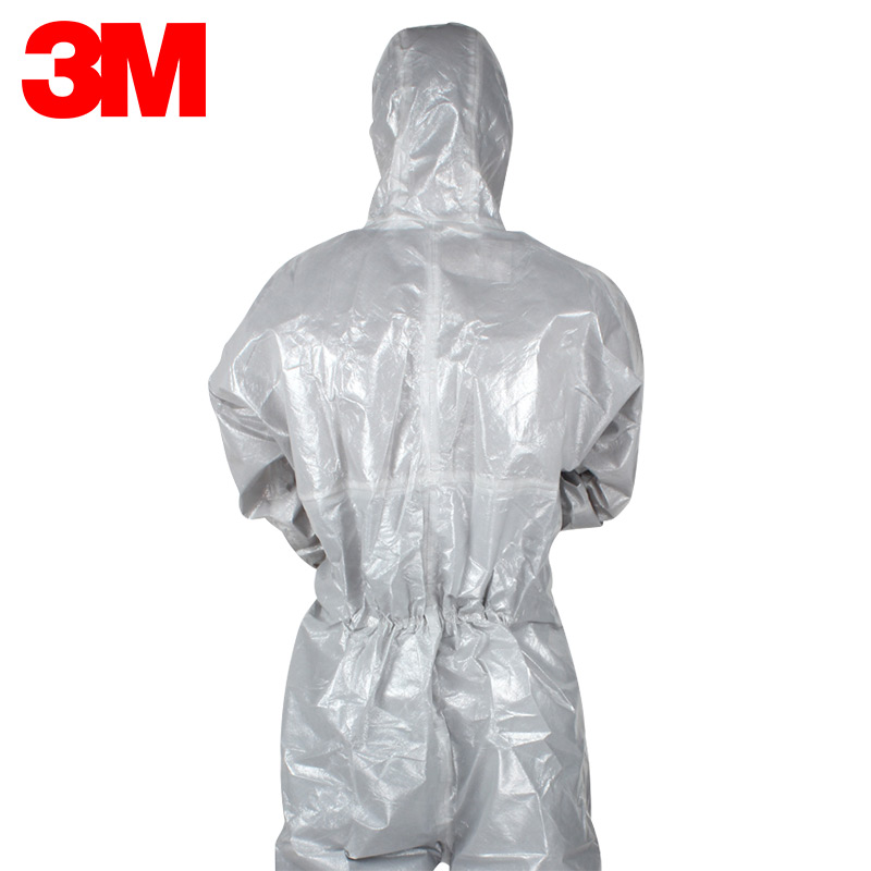 3M4570防护服隔离防化学液体喷溅颗粒物喷漆喷雾耐酸碱防尘工作服 - 图1