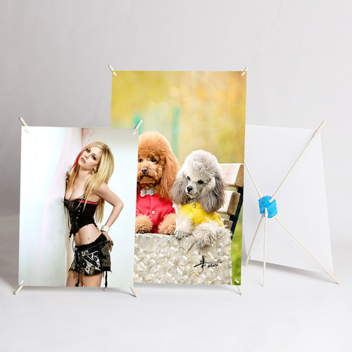 桌面迷你宣传x展架海报支架海报架广告牌易拉宝支架展示定制制作 - 图3