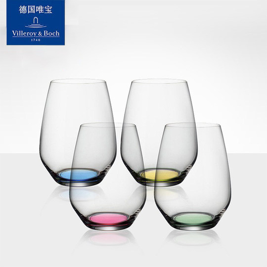 Germany's villeroy boch overflowing crystal glass juice cup creative color imported water cup