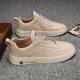 Slip-on white shoes for men, summer trendy breathable sneakers