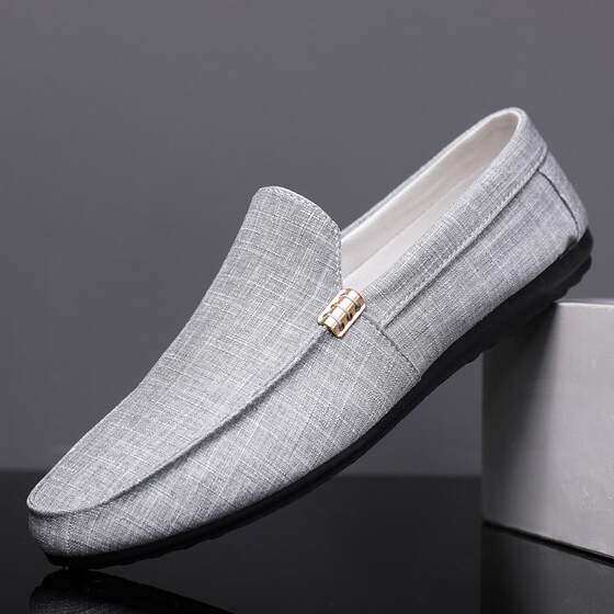 Summer men's shoes 2026 new slip-on beanie shoes men's soft sole lightweight work casual shoes work sneakers
