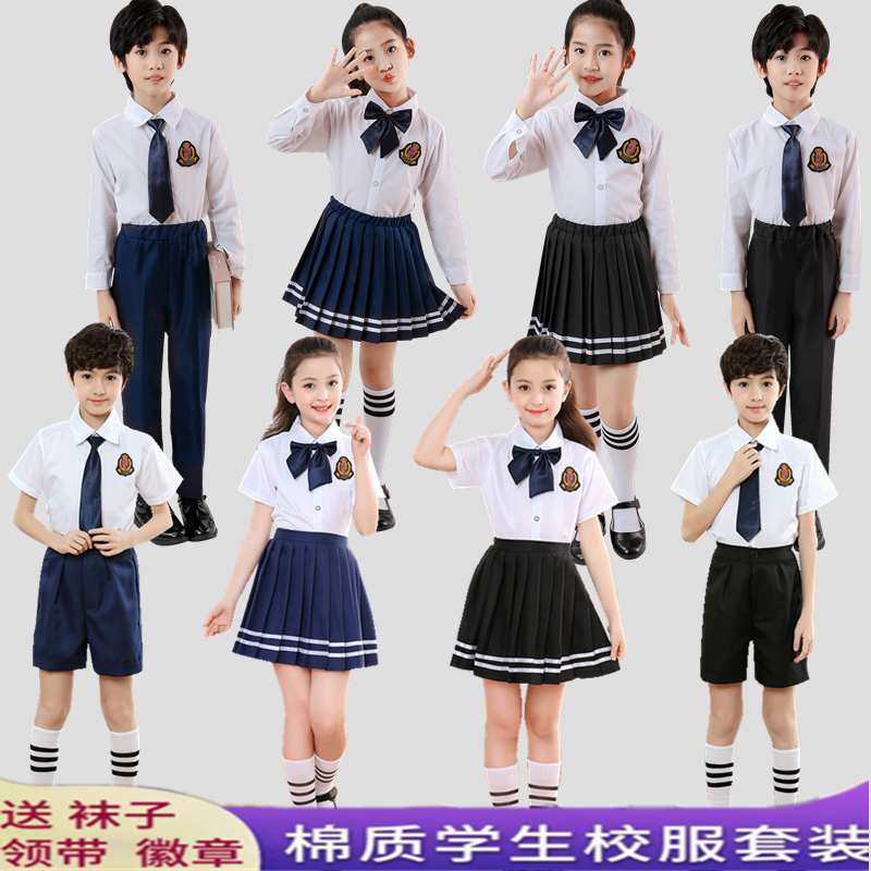 儿童合唱服中小学生校服男女童班服毕业照诗歌朗诵比赛英伦学院风-图0