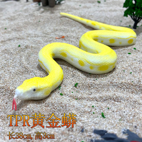 大号仿真眼镜蛇蟒蛇巨蟒玩具蛇实心软胶TPR软动物模型整蛊万圣节 - 图0