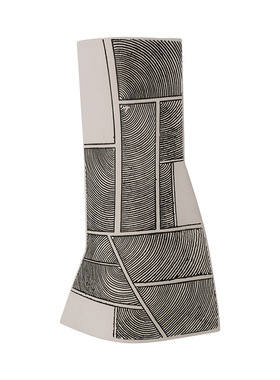 景德镇中古风陶瓷花瓶艺术家居民宿样板间软装陶罐插花器饰品