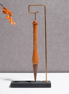 新中式办公室书房桌面摆件花瓶毛笔架烟灰缸首饰盒样板间软装饰品