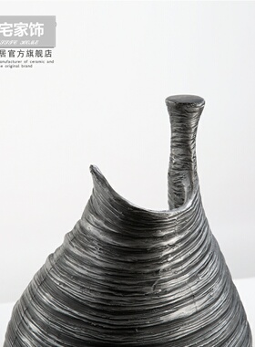 中式轻奢软装创意抽象金属雕塑工艺品玄关客厅电视柜酒柜装饰摆件