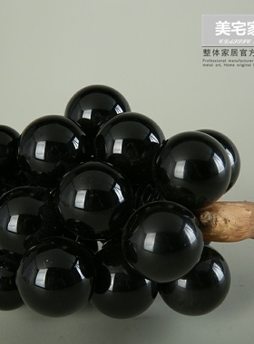 多子多福白黑曜石葡萄工艺品摆设礼品酒柜样板房创意家居装饰摆件