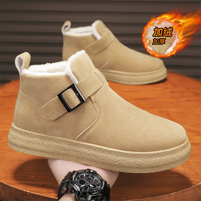 雪地靴男冬季加绒保暖皮毛一体加厚抗寒零下40度棉鞋户外高帮棉靴 - 图2