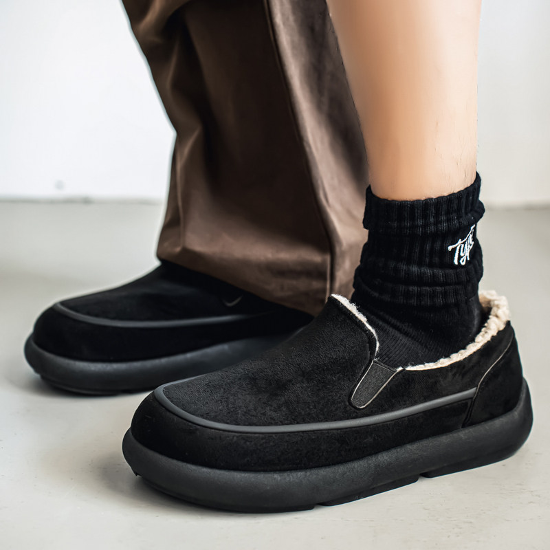 棉拖鞋男冬季加绒保暖防寒男士外穿防滑休闲皮毛一体全包勃肯棉鞋,淘宝优惠券,粉丝福利购,淘宝优惠卷