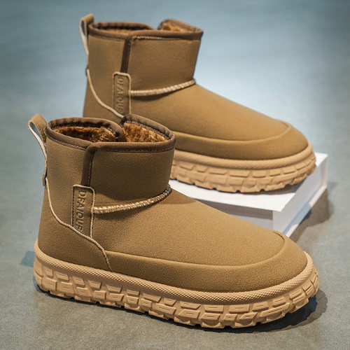 雪地靴男冬季2025新款东北加绒加厚男士皮毛一体防寒保暖高帮棉鞋 - 图2