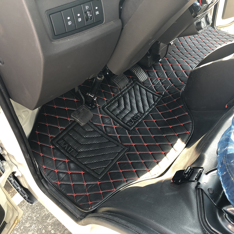 国六奥铃M卡欧马可X福田祥菱M1M2骁运W3小金刚CQ版领航S1货车脚垫 - 图0