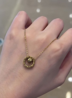 行政搭配可水洗正式上档次罗马数字项链不掉色锁骨链简约