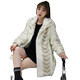 2024 new winter mink fur mid-length Haining fur mink coat for women high-end white stand collar jacket