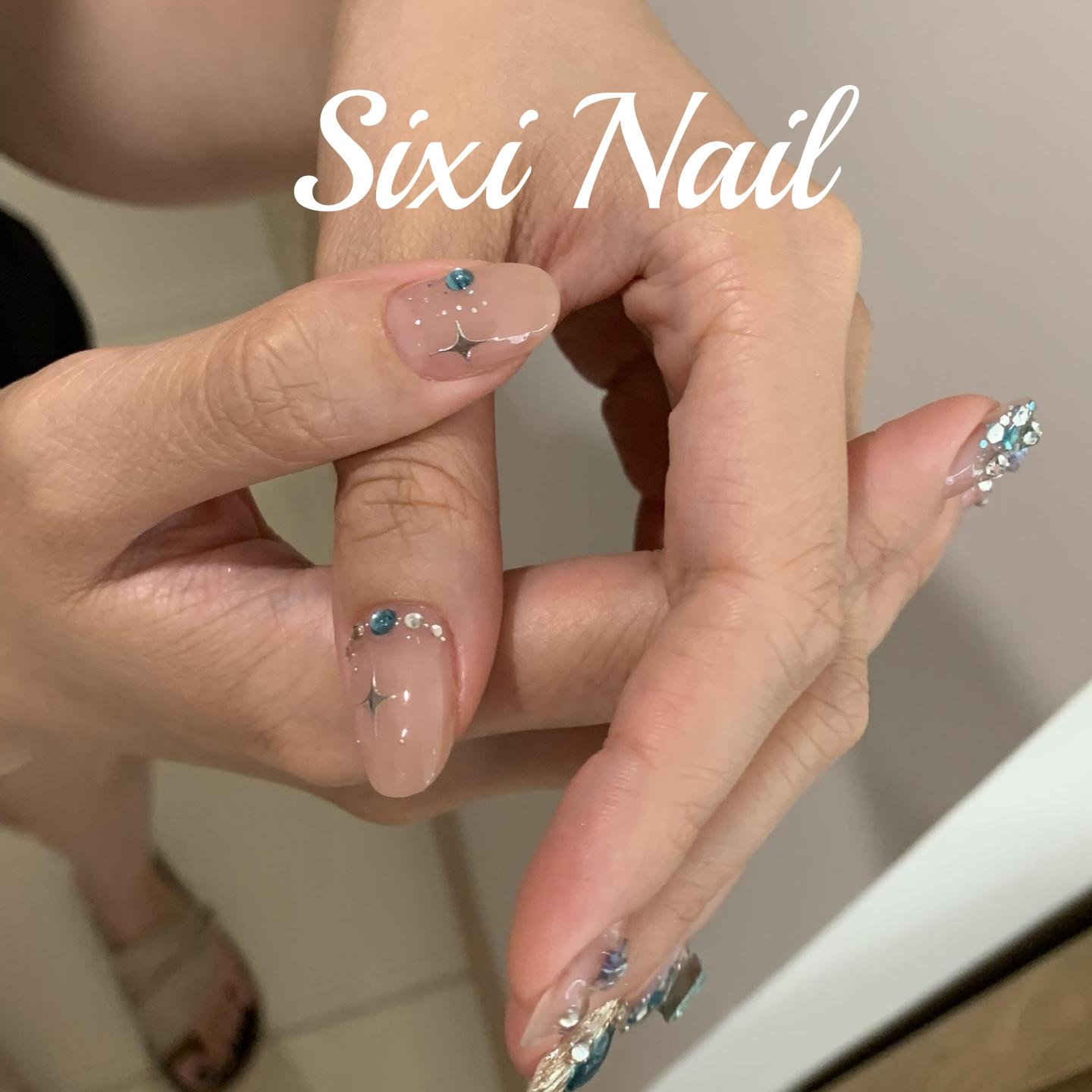 星河湾K9钻 纯手工穿戴甲冰透猫眼气质简约ins风显白手作美甲新款 - 图0