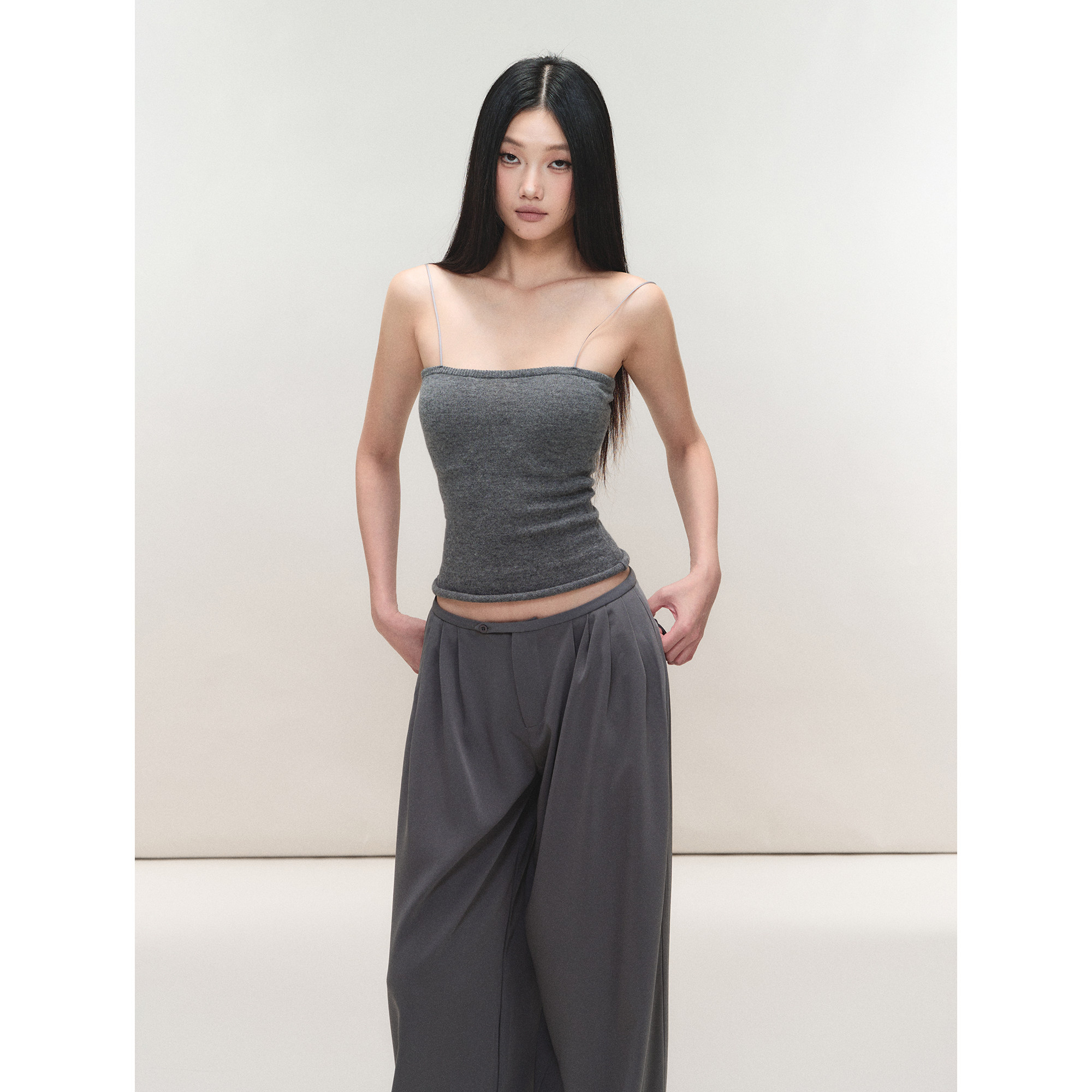 PEMPL 性感露肩针织吊带背心女弹力修身亲肤慵懒感全羊毛抹胸上衣,淘宝优惠券,粉丝福利购,淘宝优惠卷