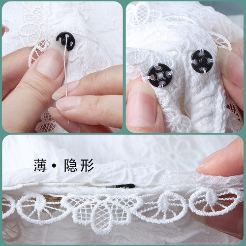 透明防走光暗扣女士白色衬衫扣子衬衣隐形按扣摁扣衣领小子母扣 - 图0
