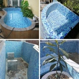 Стеклянный бассейн, дорожная нескользящая мозаика