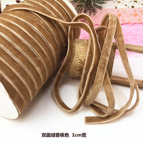 1.0cm宽双面丝绒丝带绒带缎带丝带diy手工打蝴蝶结领结学院风彩带 - 图2