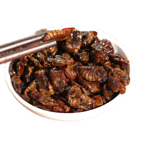 熟茧蛹子泰安蚕蛹10袋山东泰山特产亚圣斋即食五香蚕蛹真空1200g - 图0
