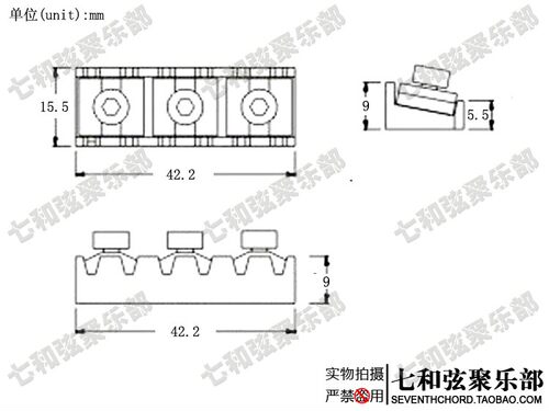 电吉他琴枕 双摇电吉他弦锁琴枕 锁弦器弦枕 吉他琴锁 黑色42.2MM - 图3