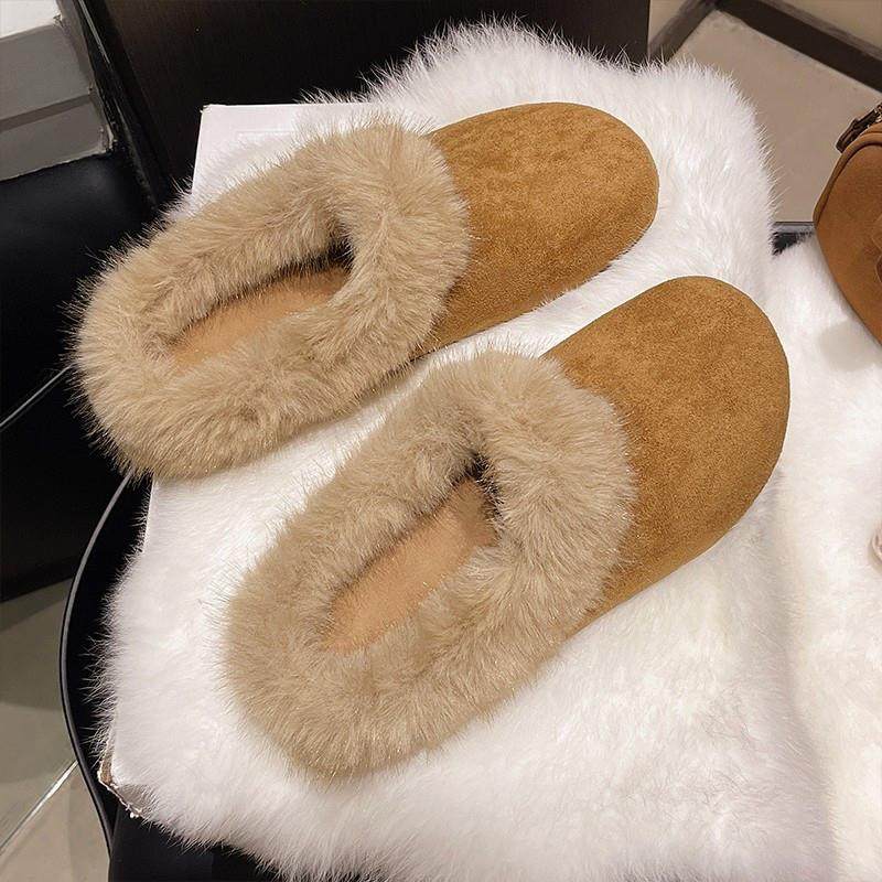 法式复古平底勃肯拖鞋女外穿2026年新款加绒保暖一脚蹬毛毛拖鞋,淘宝优惠券,粉丝福利购,淘宝优惠卷