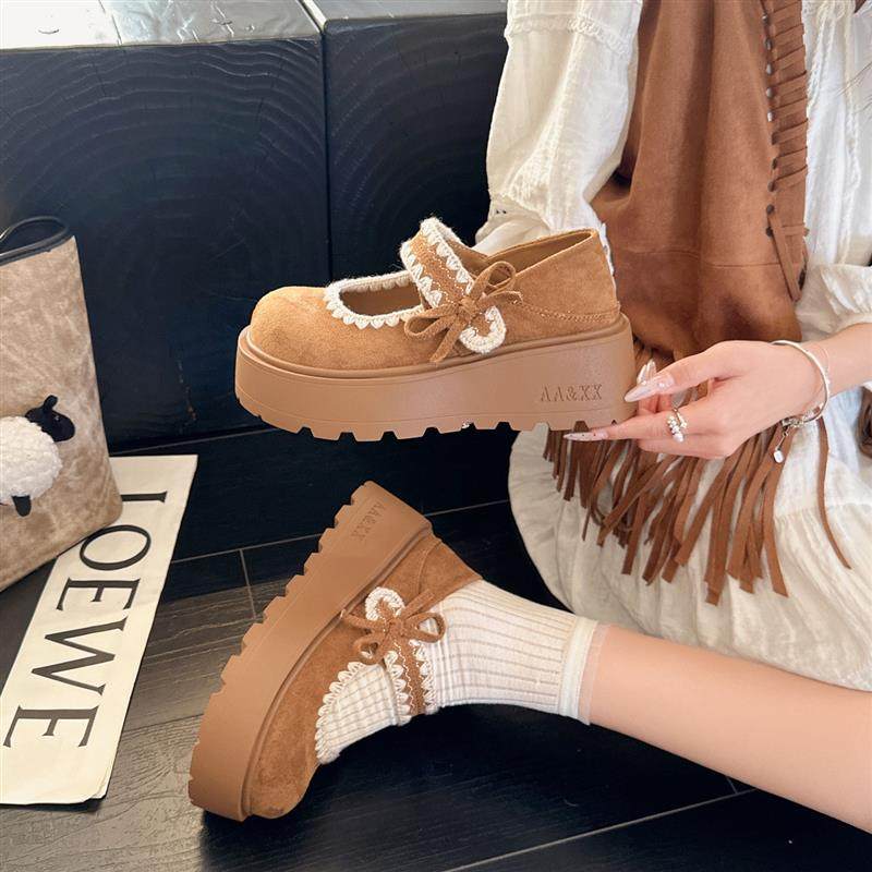 森系复古蝴蝶结厚底勃肯鞋女2026年新款时尚百搭浅口一脚蹬单鞋,淘宝优惠券,粉丝福利购,淘宝优惠卷