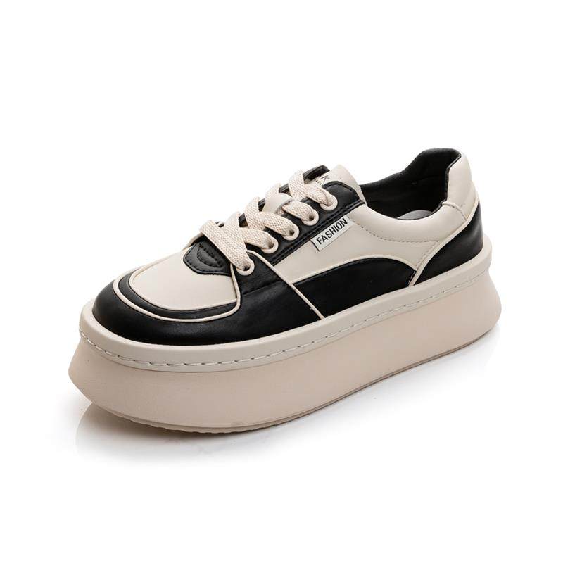 Luji松糕厚底面包板鞋女2026年秋季新款小个子增高休闲百搭小白鞋,淘宝优惠券,粉丝福利购,淘宝优惠卷