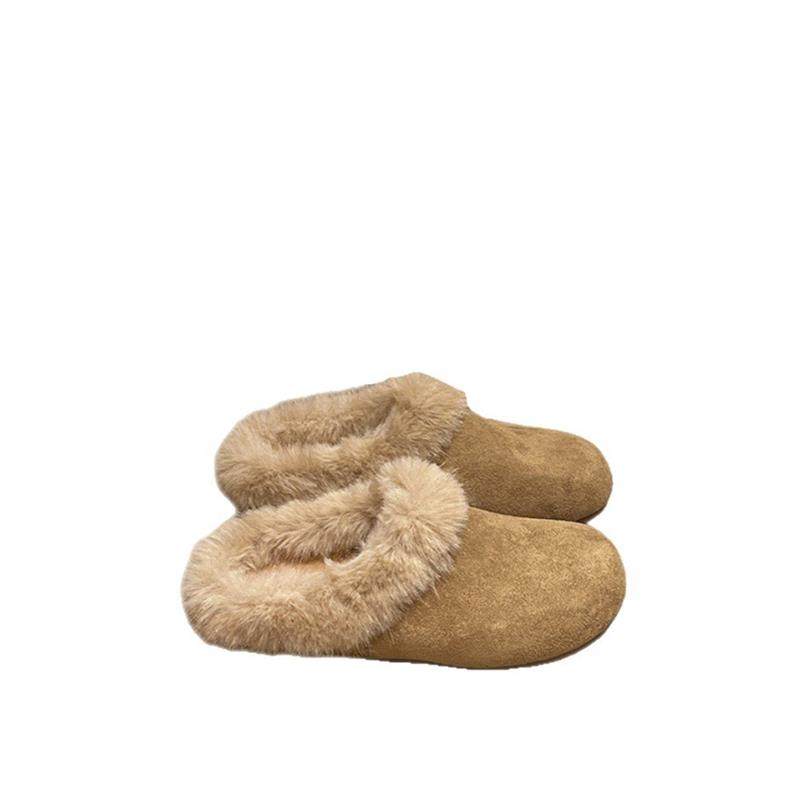 法式复古平底勃肯拖鞋女外穿2026年新款加绒保暖一脚蹬毛毛拖鞋,淘宝优惠券,粉丝福利购,淘宝优惠卷