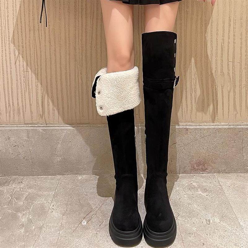 2026新款复古小个子西部靴女秋冬加绒过膝长靴棕色长筒靴骑士靴子,淘宝优惠券,粉丝福利购,淘宝优惠卷