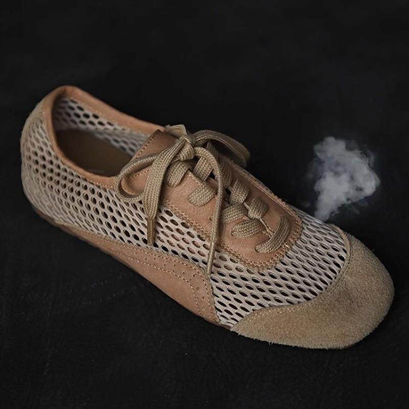 自留版透气网眼网面休闲鞋女平底鞋 2026新款夏季凉鞋德训鞋女,淘宝优惠券,粉丝福利购,淘宝优惠卷