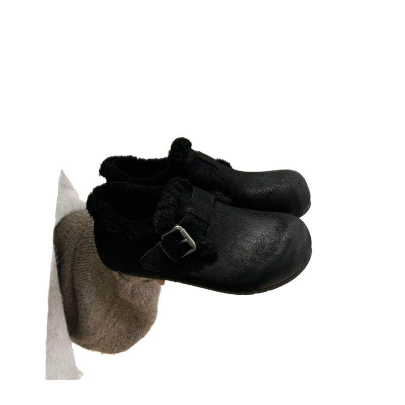 厚底加绒毛毛鞋女外穿2026冬季新款一脚蹬全包勃肯鞋休闲乐福棉鞋,淘宝优惠券,粉丝福利购,淘宝优惠卷