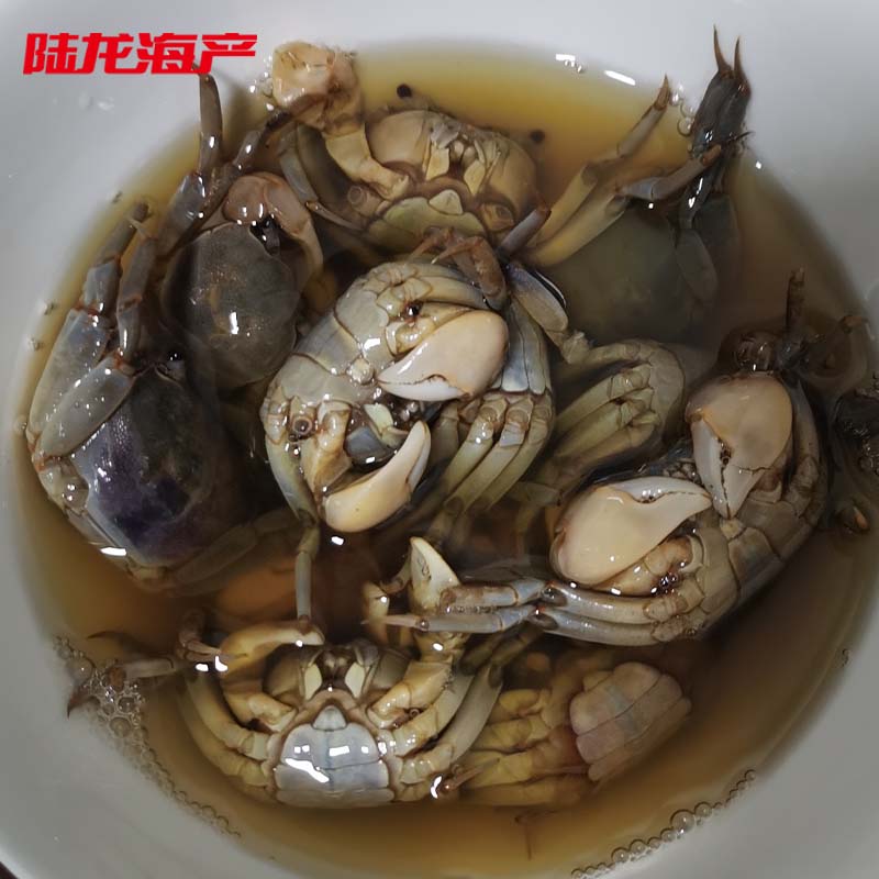 醉螃蜞小醉蟹陆龙兄弟3A白玉蟹朋友蟹老宁波风味开盖即食海鲜特产-图1