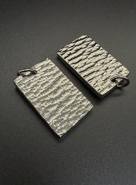 纯钛吊坠无事牌吊牌水波纹锤纹简约拉丝光面超轻防过敏招财平安