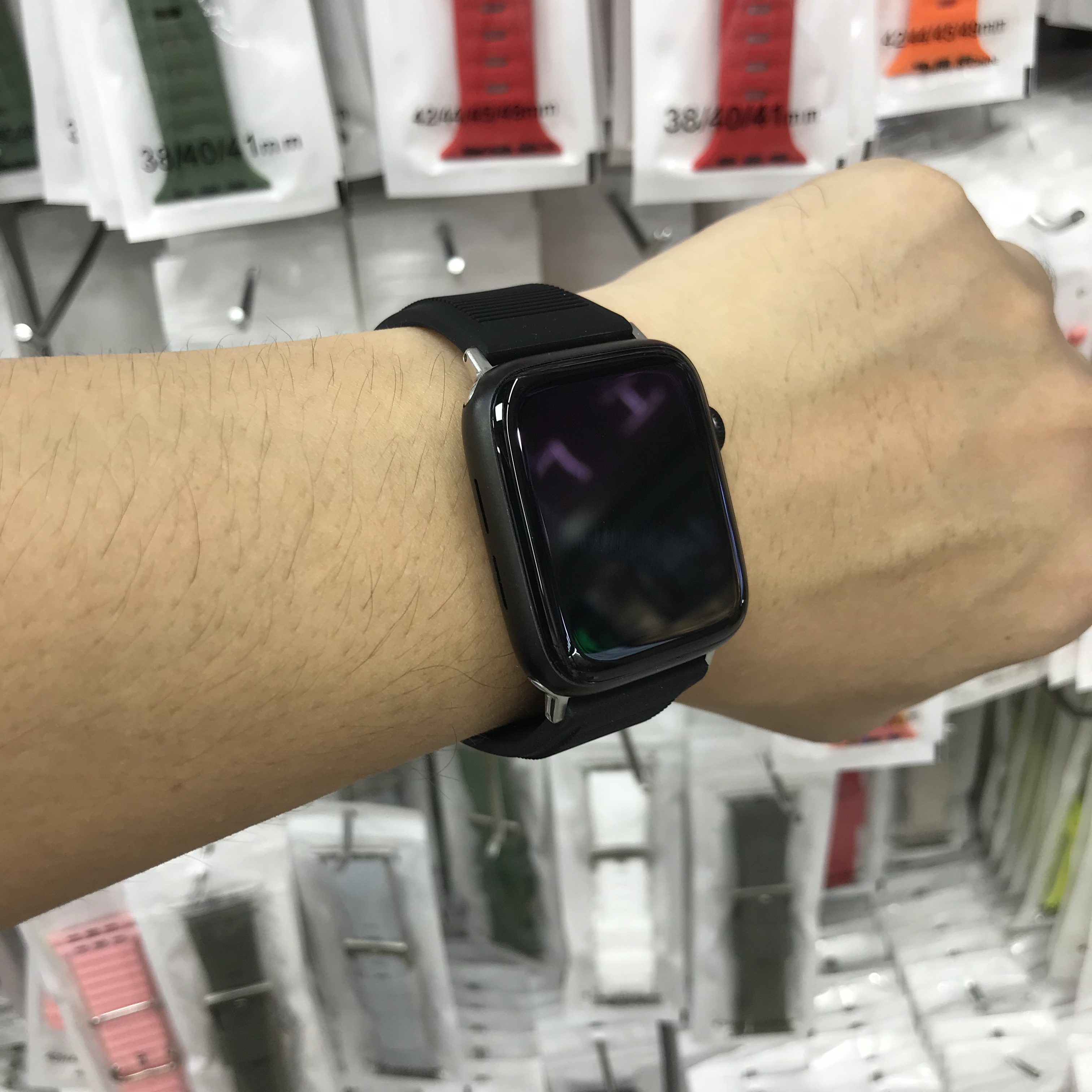 适用苹果S8 Ultra新款华强北s8s9运动硅胶手表带iwatch7/s6se通用 - 图0