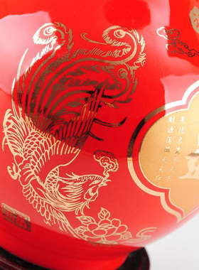 秒杀景德镇陶瓷中国红结婚花瓶