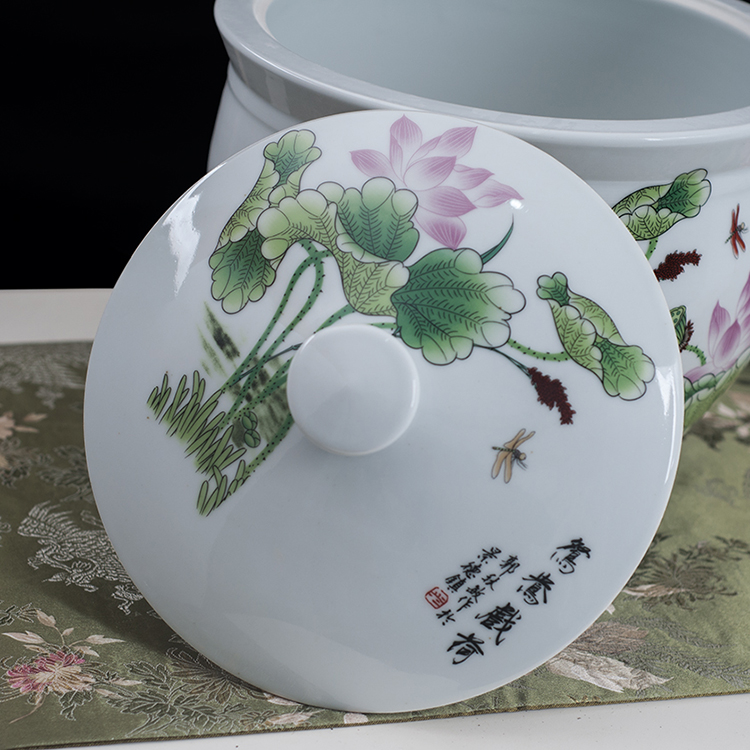 景德镇陶瓷器 青花瓷10斤20斤米缸米桶 茶叶罐缸 糖果零食干货罐