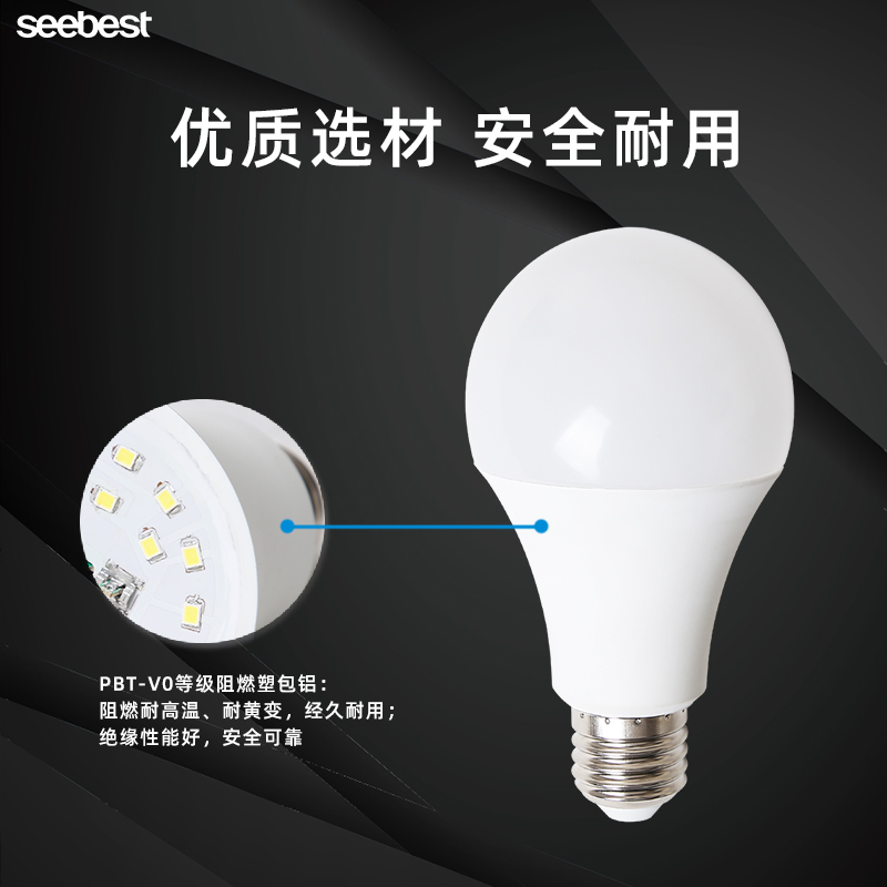 视贝官方正品led灯泡高亮球泡灯室内客厅节能灯照明灯e27螺旋螺口 - 图1