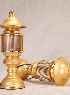 金泽中式纯手工佛前供灯佛灯铜合金LED钻石神社灯供佛长明灯摆件
