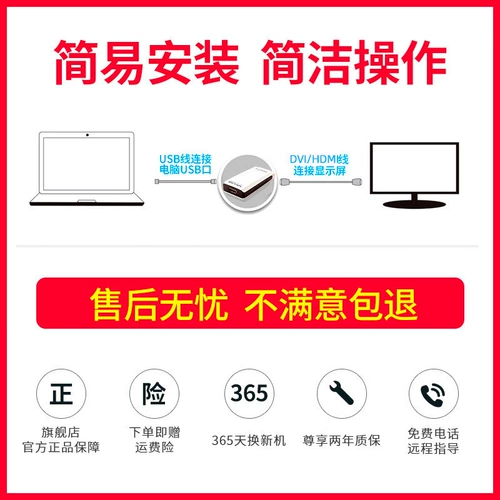 Rui Yin UG17H2 Внешняя независимая видеокарта USB USB для HDMI High -Definition Multi -Escreen Display Расширение многократного расширения 1080p 1080p