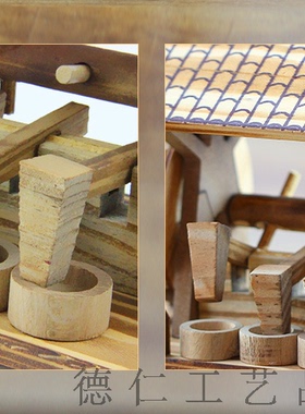 木质农具模型木头送礼礼品木制