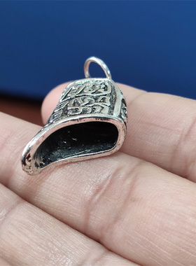 新款合金摸金套托狗牙包银镶嵌吊坠专用套鹿角套鹰爪钩子