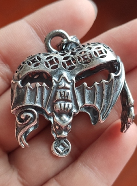 蝙蝠镶嵌男士吊坠老鹰包银