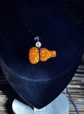 天然新疆火焰石火灵芝发光葫芦挂件吊坠福禄双全中国风送礼送人