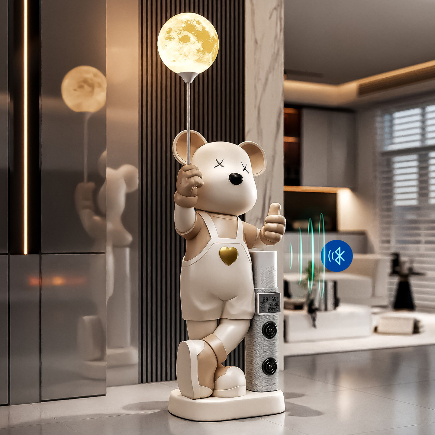 小爱音箱暴力熊摆件客厅大型落地高端大气上档次巨型乔迁新居礼物,淘宝优惠券,粉丝福利购,淘宝优惠卷