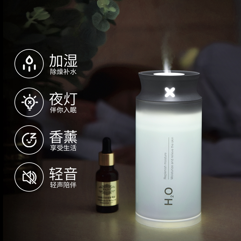 和顺商通车品专营店车载加湿器汽车用香薰机空气净化器喷雾加香水雾化车内氛围灯车上2